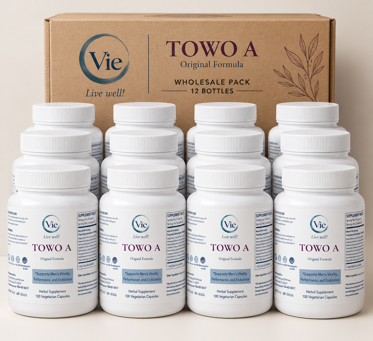 Towo A wholesale pack, 12 bottles with kraft case
