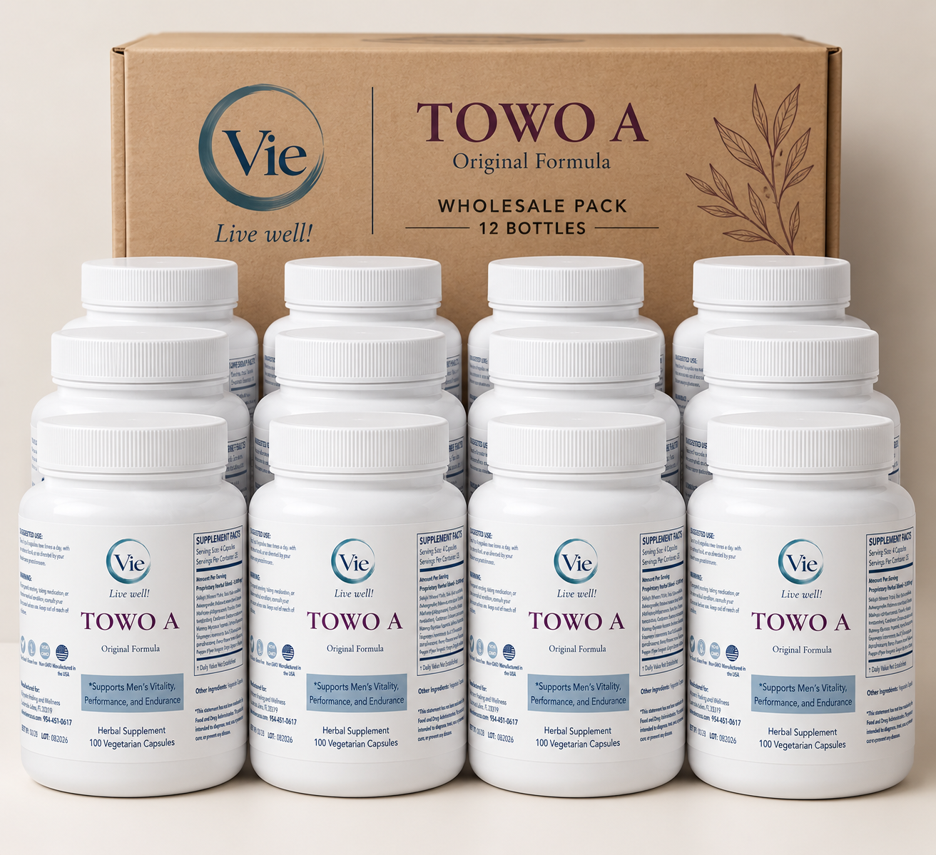 Towo A wholesale pack, 12 bottles with kraft case