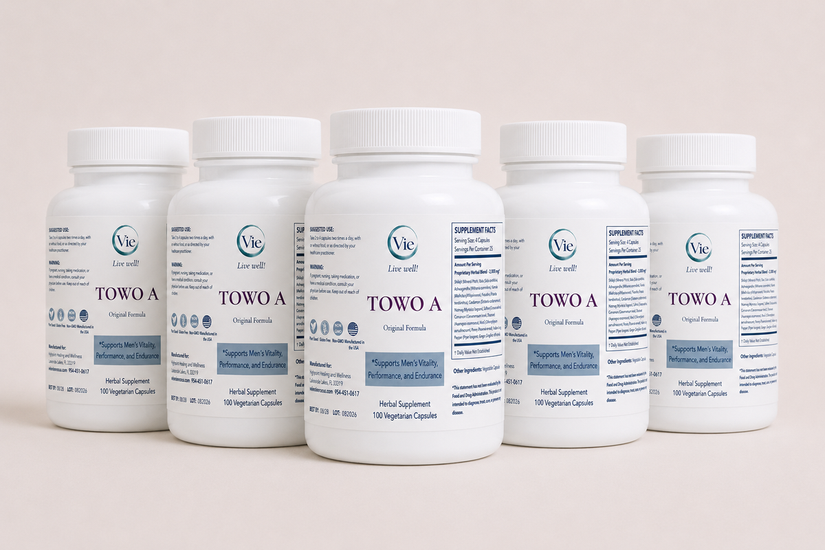 Towo A herbal supplement, five bottles