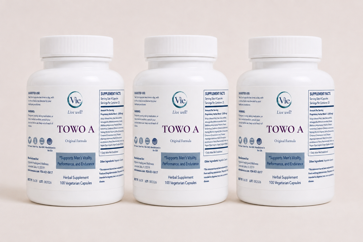 Towo A herbal supplement, three bottles